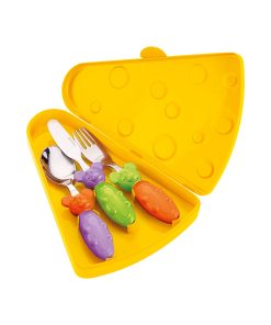 3 PIECE CUTLERY SET WITH CASE 'TIP TOP TAP' "BIMBI"