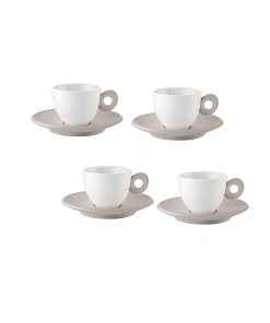 SET OF 4 ESPRESSO CUPS WITH SAUCERS "EVERYDAY"