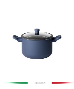 STOCK POT WITH GLASS COVER "COOK&COLOR"