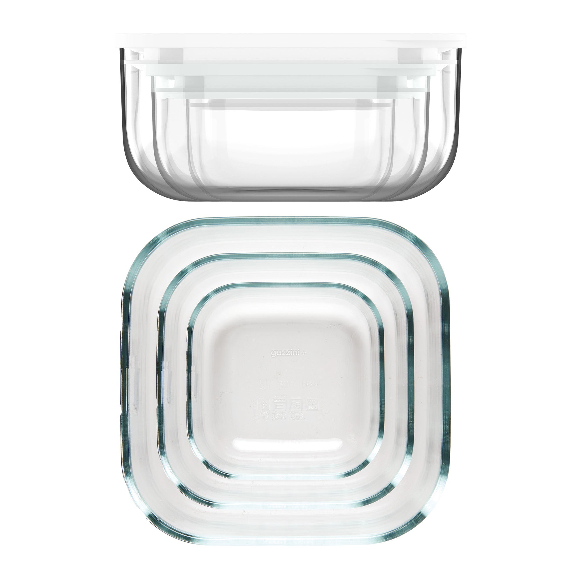 SET OF 3 LEAK-PROOF GLASS CONTAINERS 'STORE&MORE GLASS' "FOOD STORAGE" - Image 4