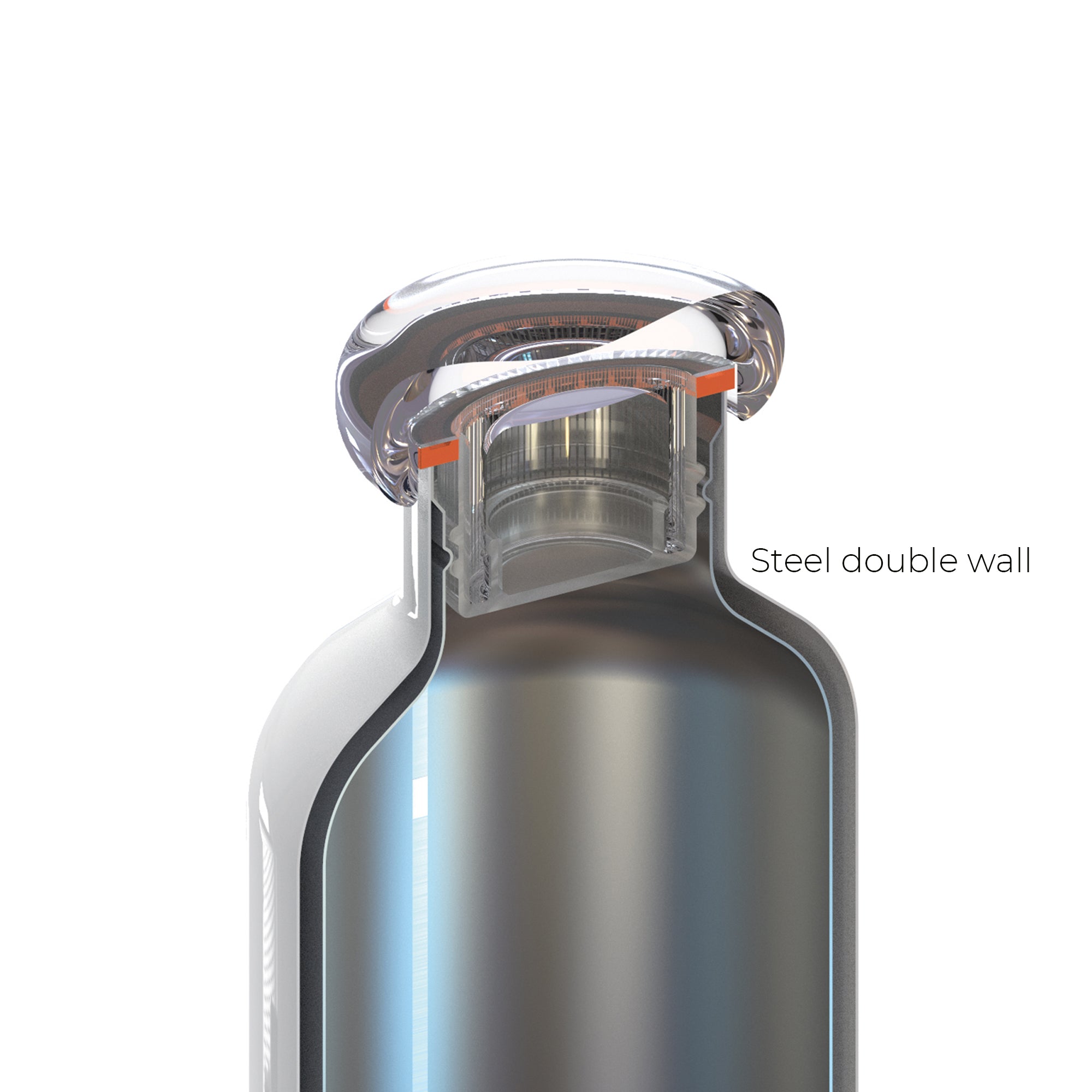 THERMAL TRAVEL BOTTLE 'ENERGY' "ON THE GO" - Image 3
