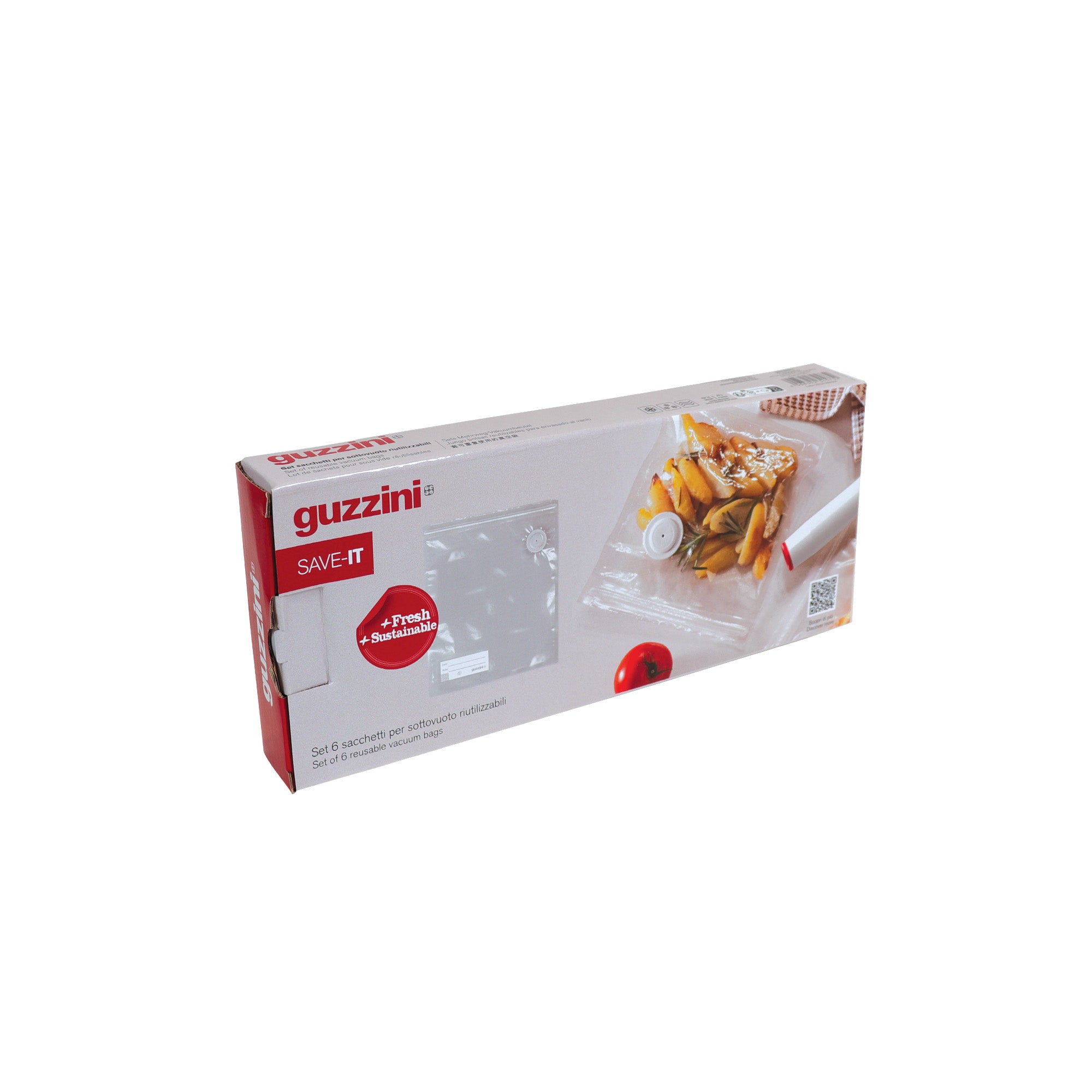 SET OF 6 LARGE REUSABLE VACUUM BAGS 'SAVE-IT' "FOOD STORAGE" - Image 4