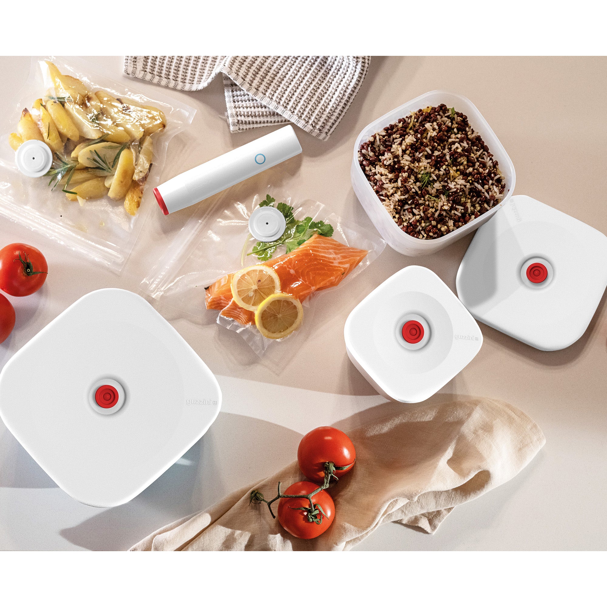 SET OF 2 VACUUM CONTAINERS + PUMP + BAGS 'SAVE-IT' "FOOD STORAGE" - Image 2