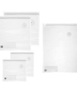 KIT OF 5 REUSABLE VACUUM BAGS 'SAVE-IT' "FOOD STORAGE"