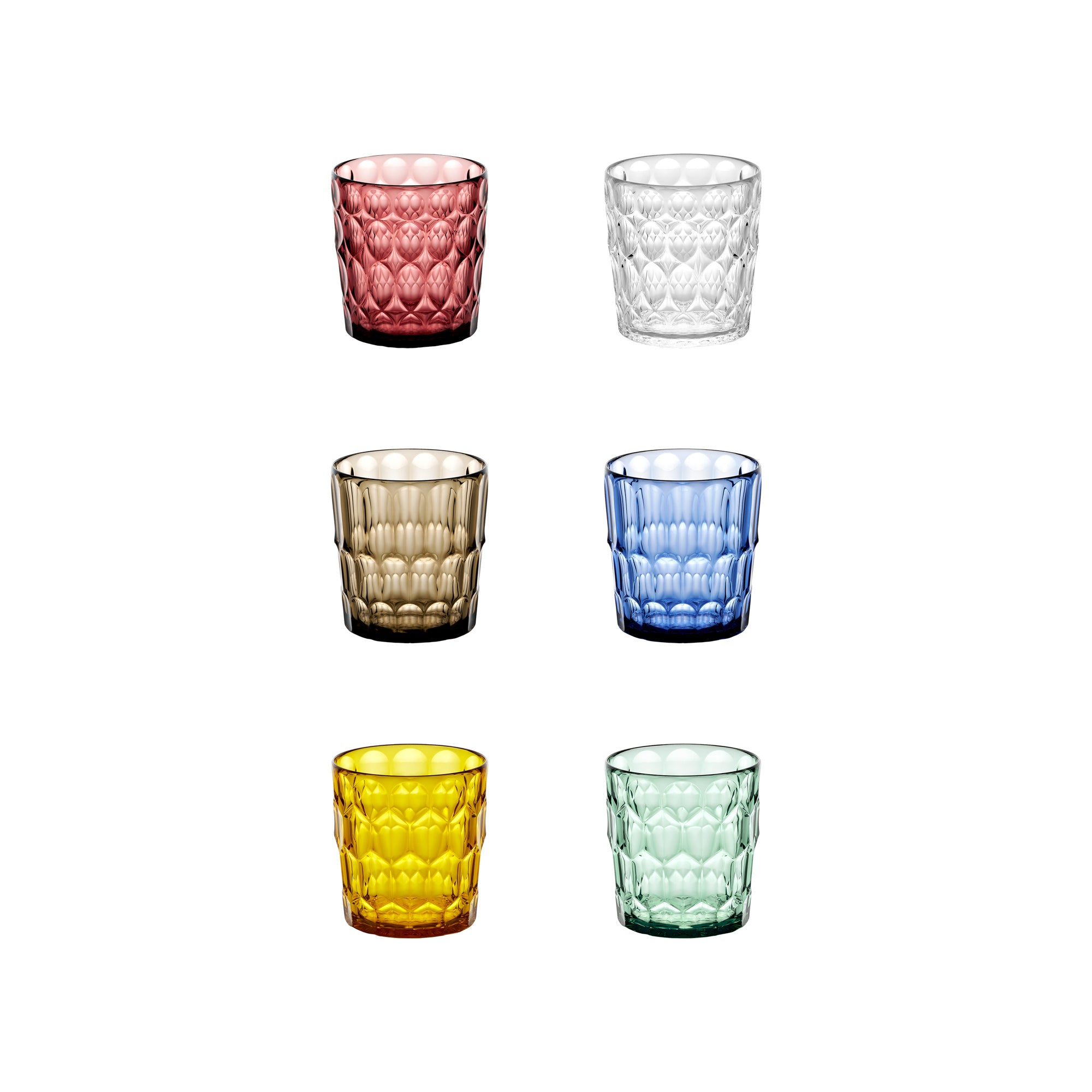 SET 6 LOW TUMBLERS "VANITY"