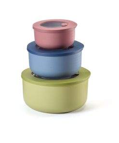 SET 3 CONTAINERS 'STORE&MORE BIO' "FOOD STORAGE"  - ROUND