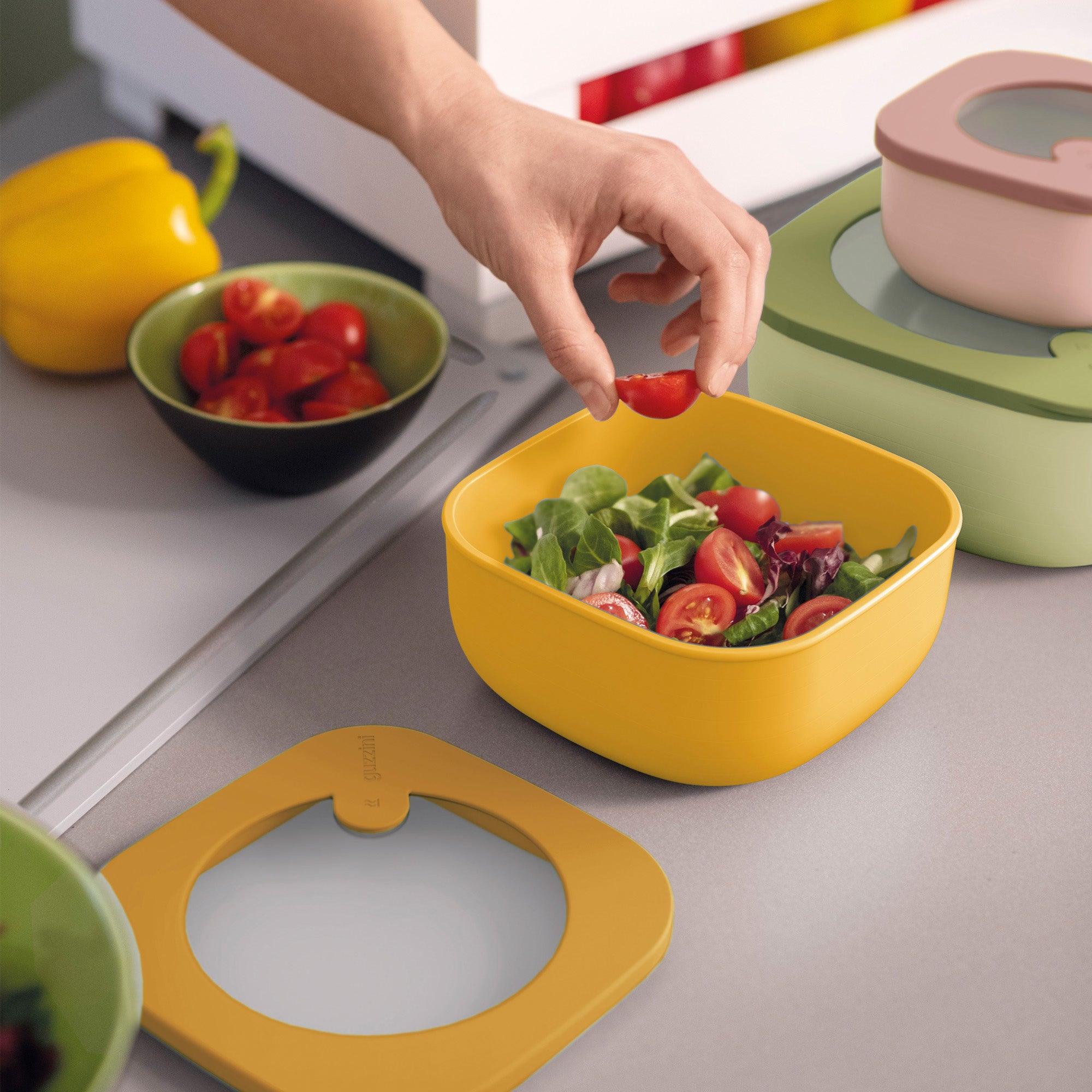 SET 3 SHALLOW CONTAINERS 'STORE&MORE BIO' "FOOD STORAGE" - Image 3