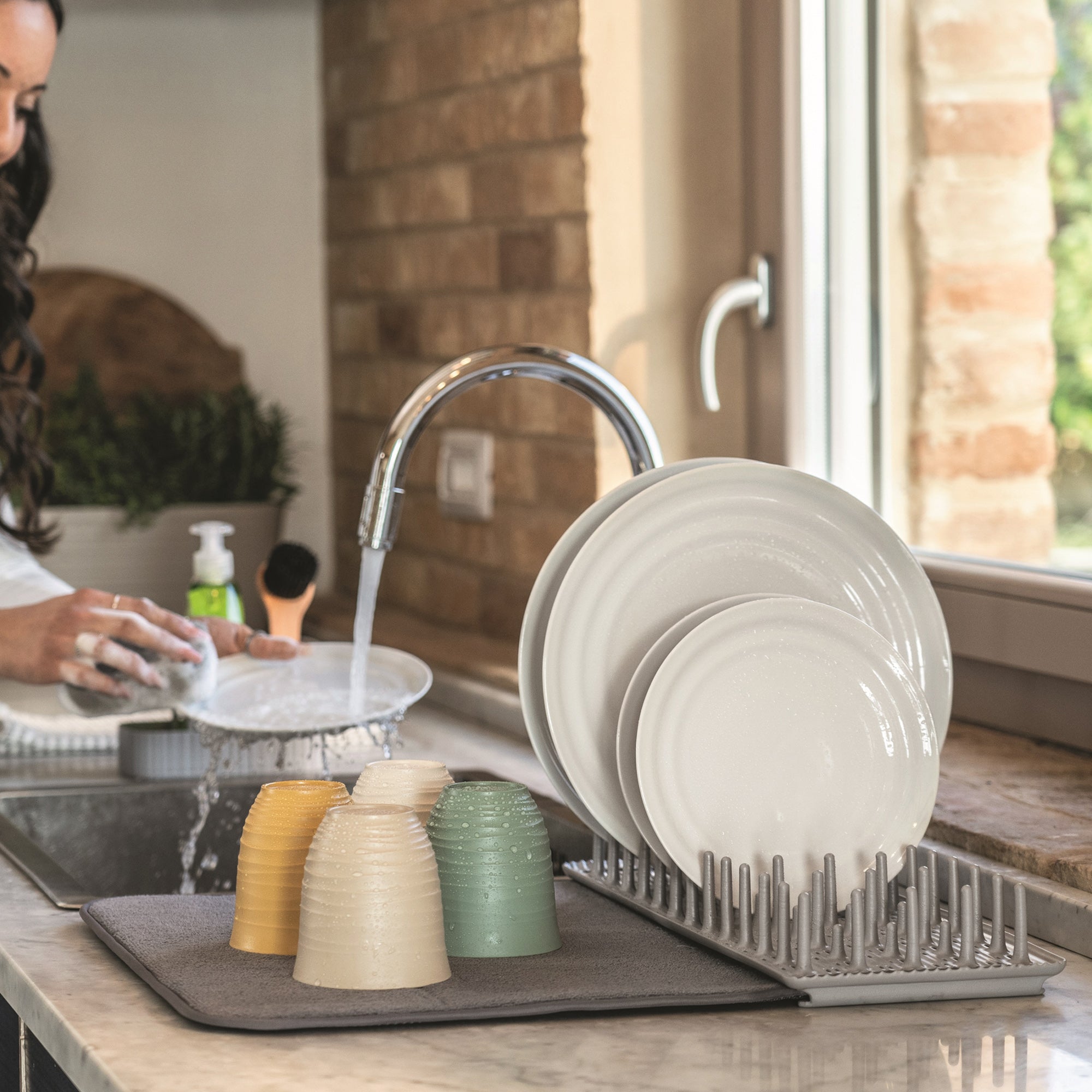 DISH DRAINER WITH MAT 'DRY&SAFE' "ORGANIZATION" - Image 4