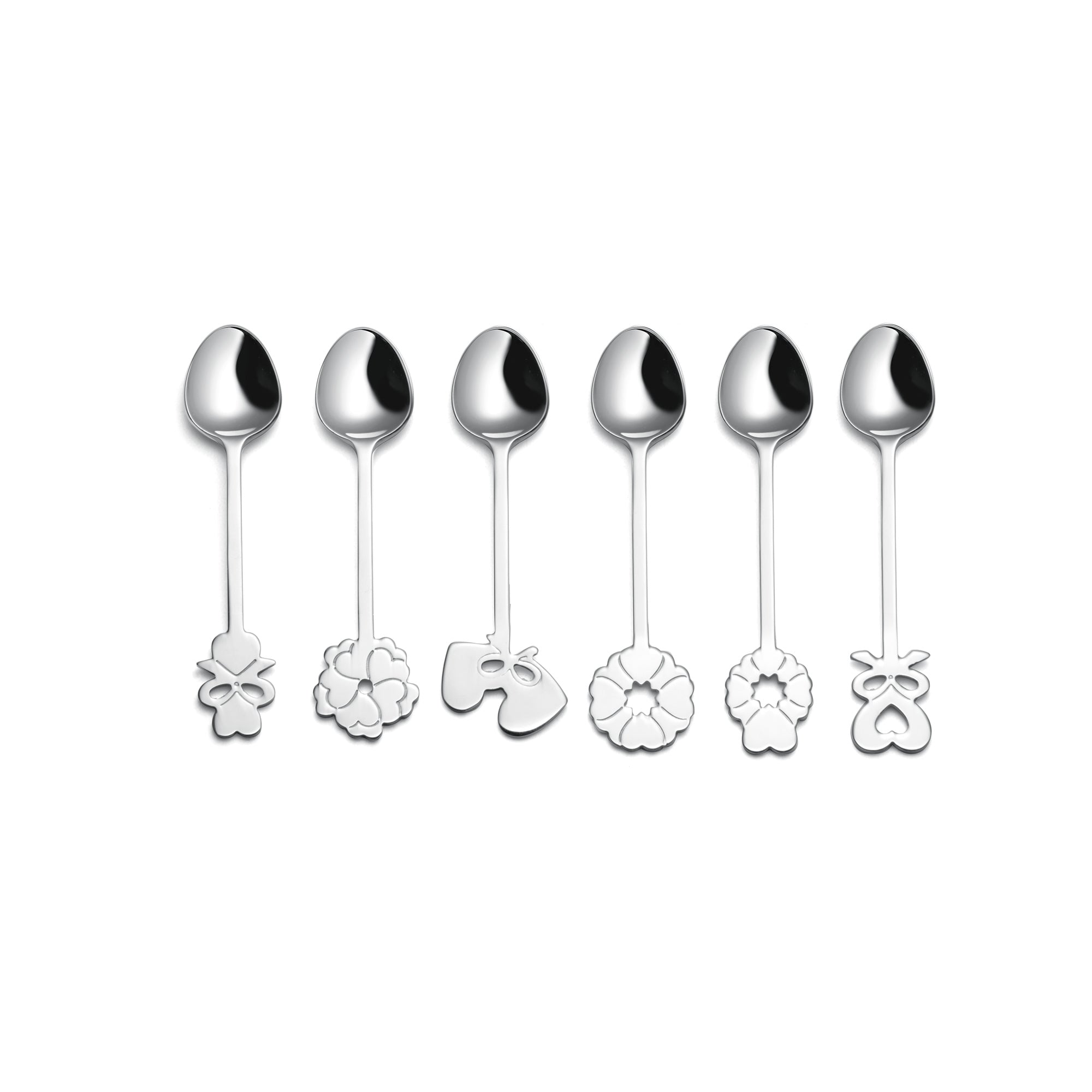 SET OF 6 TEASPOONS 'LOVE' "CUTLERY"
