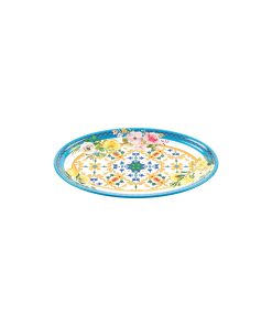 SMALL OVAL TRAY ''FLOWER&LEMON''