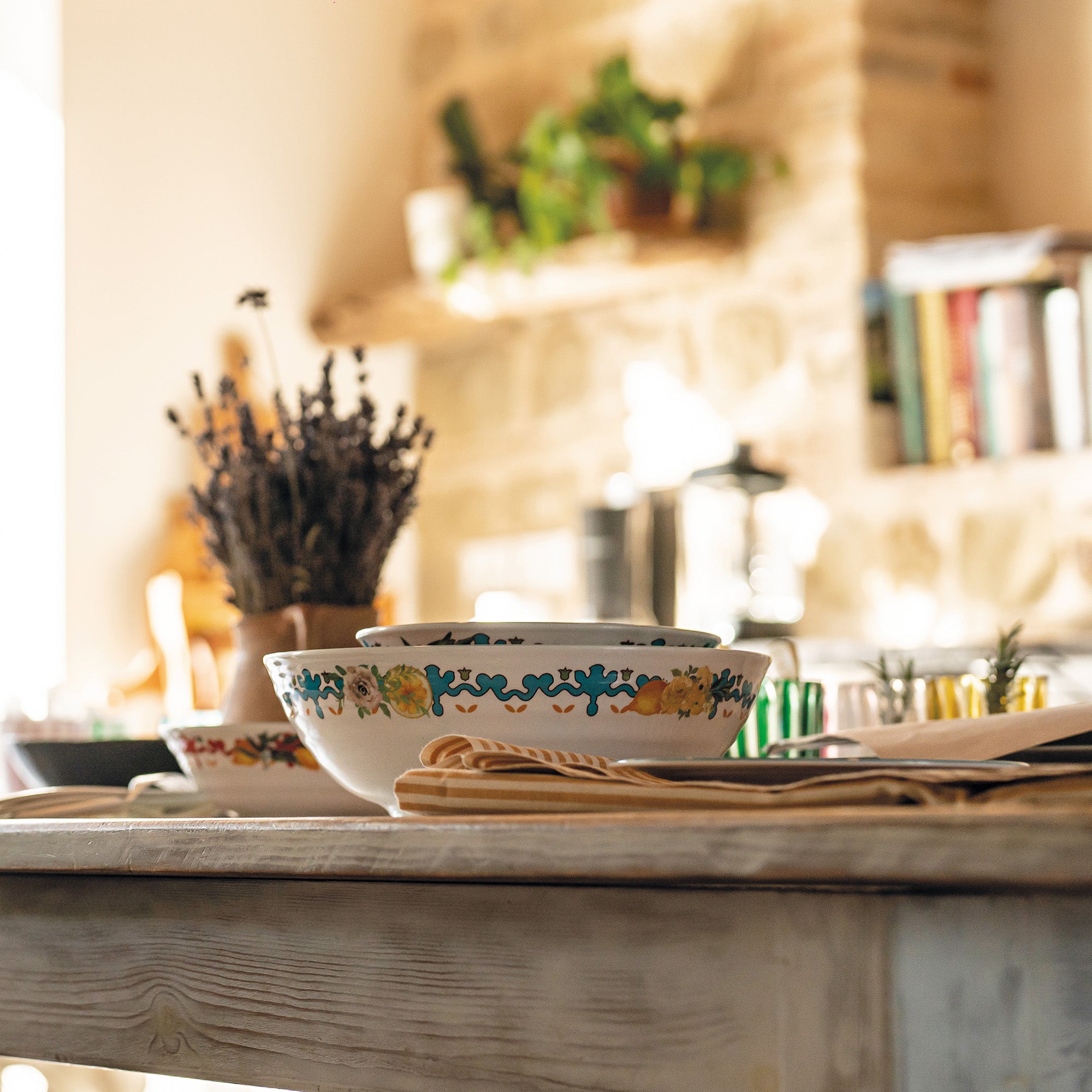 BOWL Ø30CM ''FLOWER&LEMON'' - Image 3