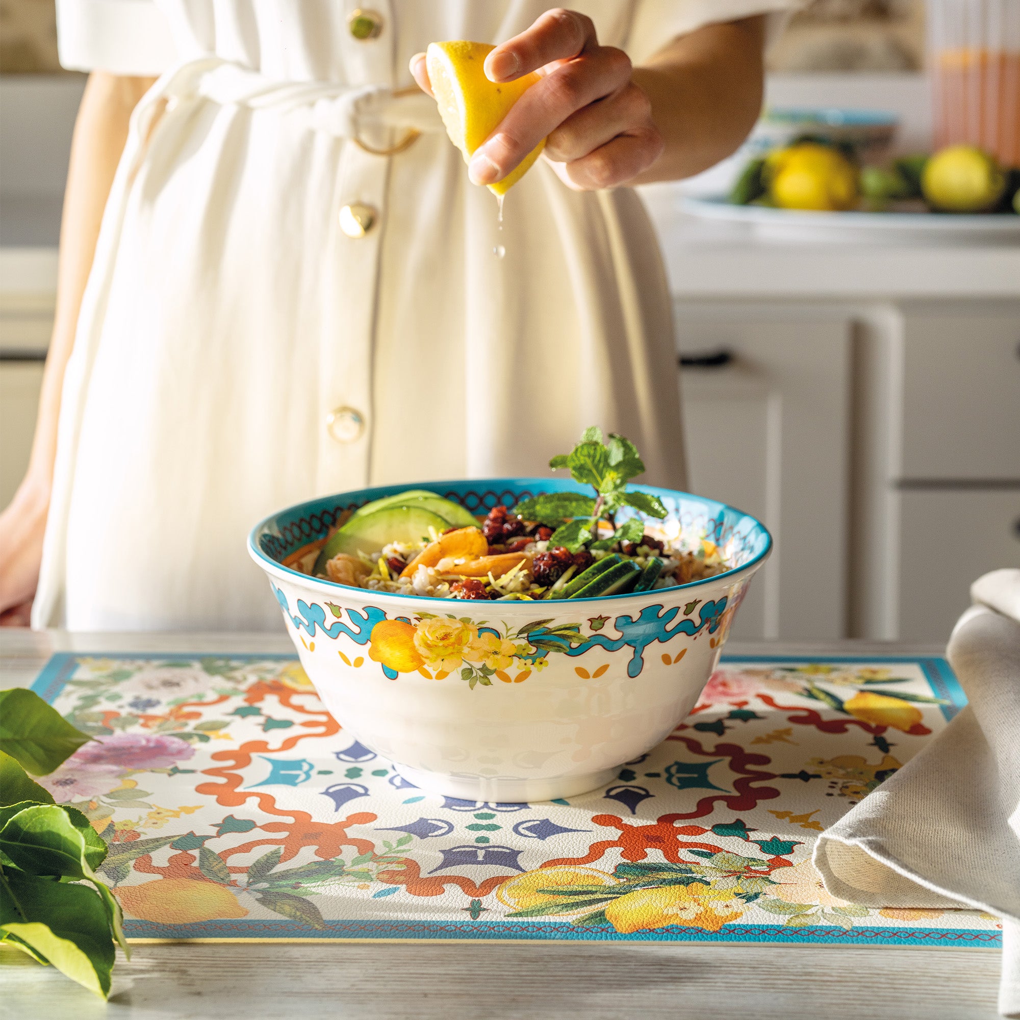 BOWL Ø22CM ''FLOWER&LEMON'' - Image 2
