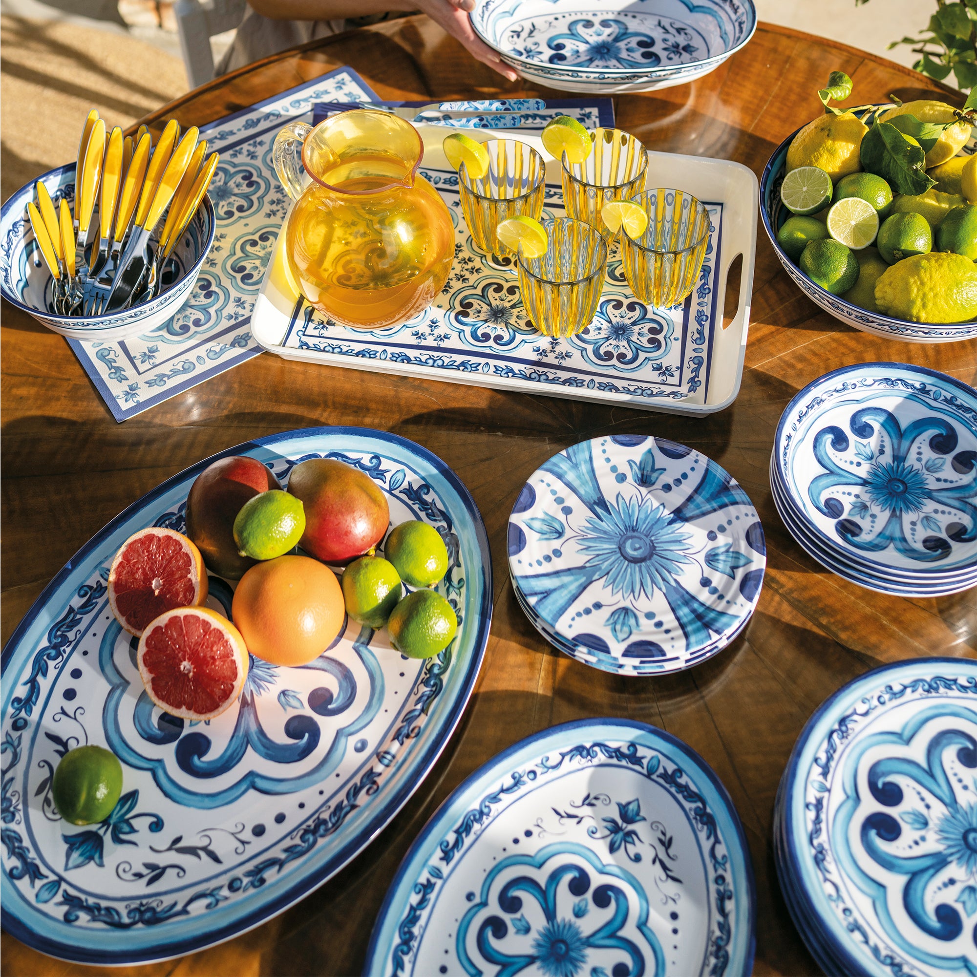 SMALL OVAL TRAY "BLUES" - Image 2