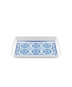 RECTANGULAR TRAY WITH HANDLES "BLUES"