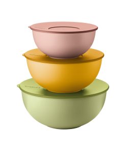 SET 3 CONTAINERS WITH LID 'EVERYWHERE BIO' "FOOD STORAGE"