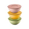 SET 3 Ø16CM CONTAINERS WITH LID 'EVERYWHERE BIO' "FOOD STORAGE"