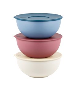 SET 3 Ø16CM CONTAINERS WITH LID 'EVERYWHERE BIO' "FOOD STORAGE"